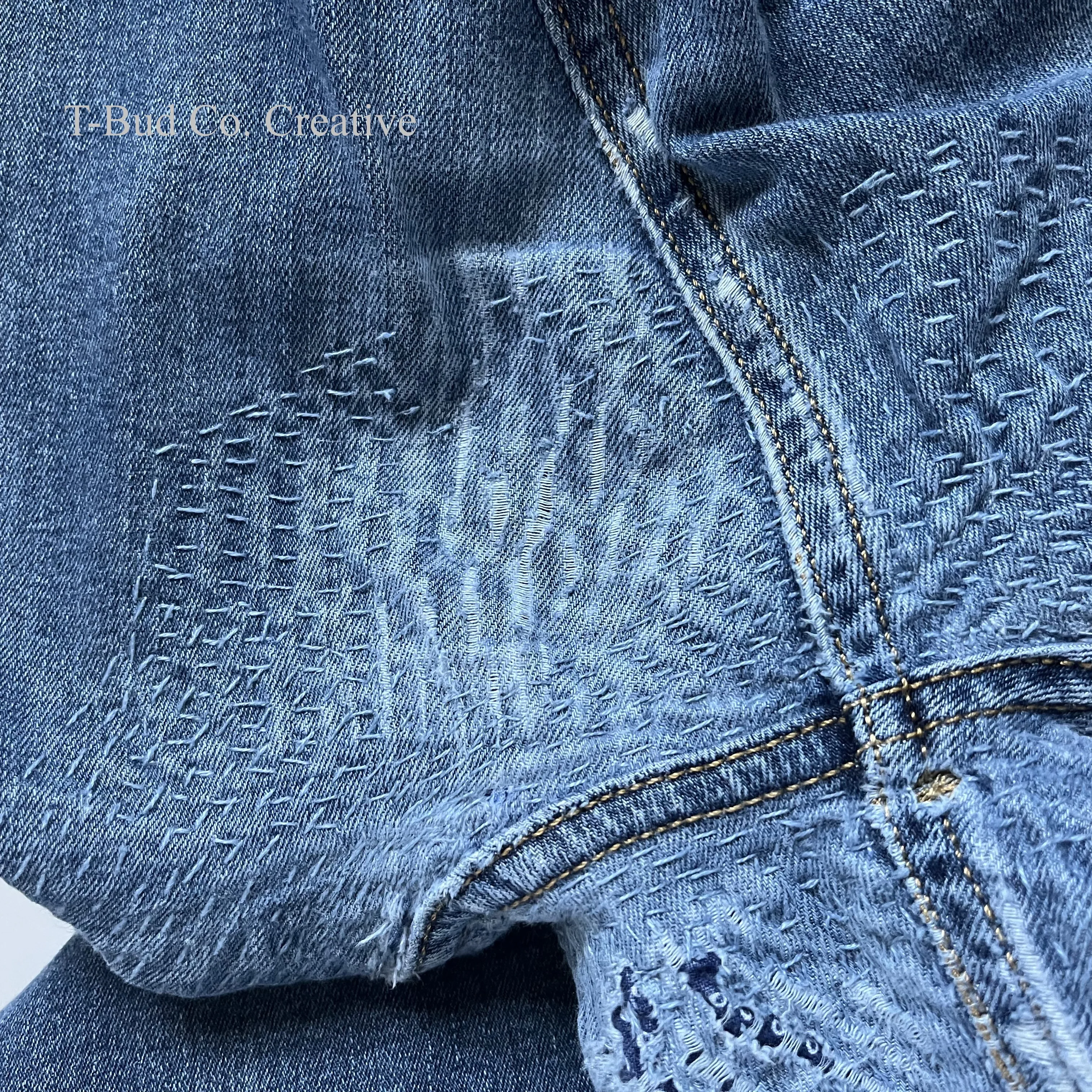 Denim repair — after
